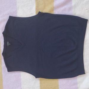 JCrew Men's Merino Wool V- Neck Sweater Vest Medium Navy Blue